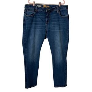 Kut From The Kloth Jeans Womens 20W Blue Katy Boyfriend High Rise Stretch Denim